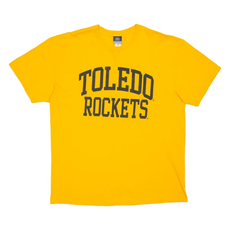 MV SPORTS Toledo Rockets Mens T-Shirt Yellow USA XL