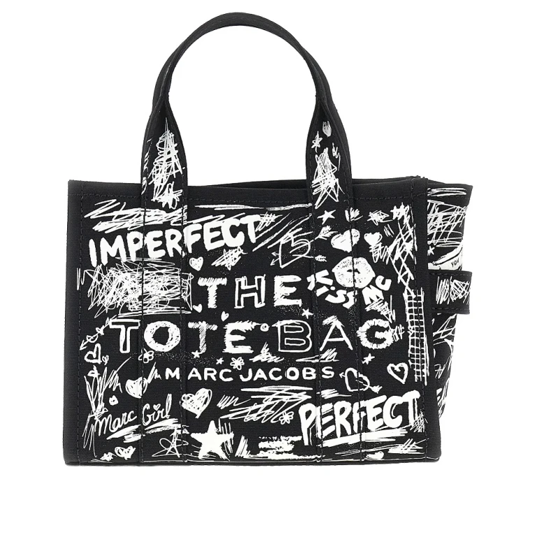 MARC JACOBS The Punk Scribble small canvas tote bag Woman One Size