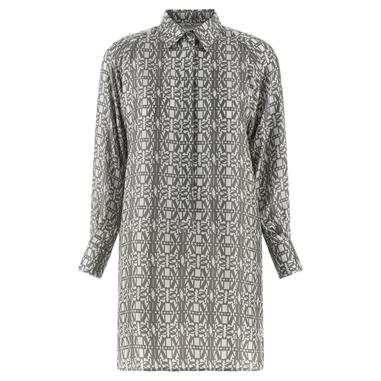 Max Mara Gray Silk Short Dress - Women