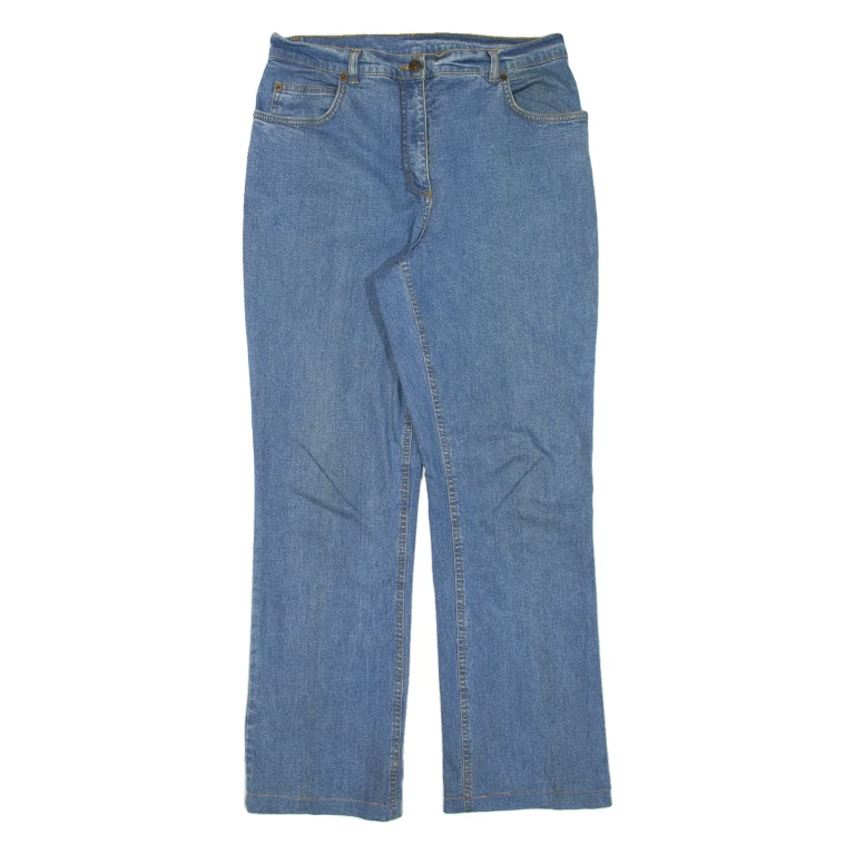 WOODPECKER Womens Jeans Blue Relaxed Straight W32 L30