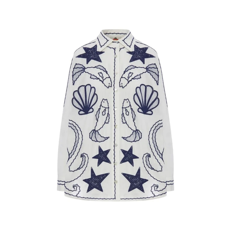 Camicia Ricamata "Fresh Fish"