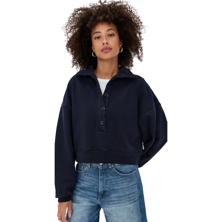Citizens of Humanity Mirelle Funnel Neck Sweatshirt Heather Grey L