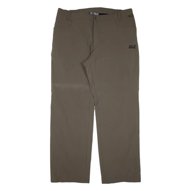 JACK WOLFSKIN Womens Trousers Green Loose Straight W38 L31