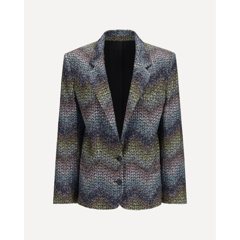 Single-breasted lamé viscose Blazer Female 40
