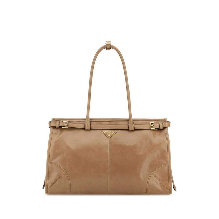 Beige Large Prada Bonnie Shoulder Bag Cammeo N Borse A Mano