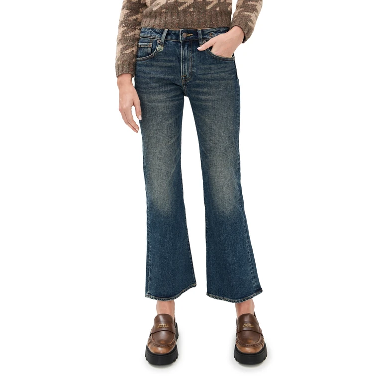 R13 Joan Kick Flare Jeans Melvin Blue Stretch 28