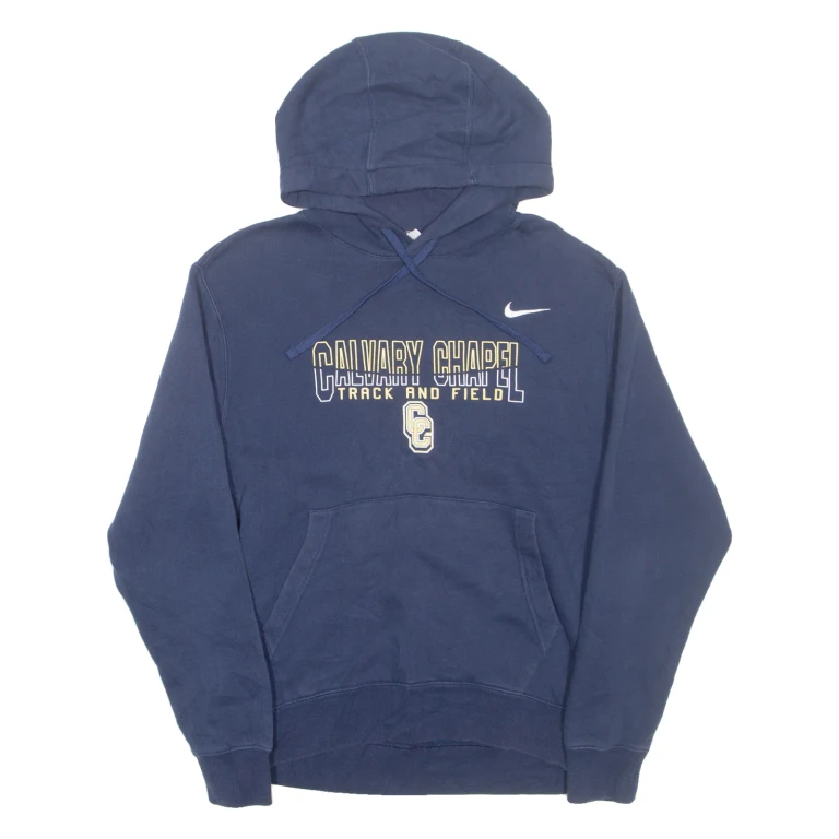 NIKE Calvary Chapel Mens Blue Hoodie USA M