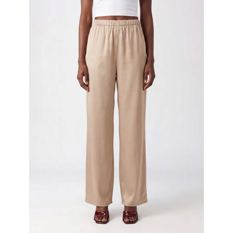 LOULOU DE SAISON Pure Silk Palazzo Trousers with Elasticated Waist (M8185Q355C105)