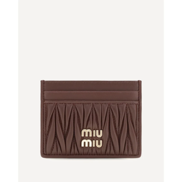 MIU MIU Matelassé nappa leather Card Holder Female UNI