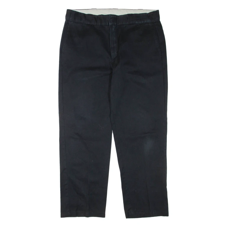 DICKIES Mens Trousers Black Regular Straight W38 L30