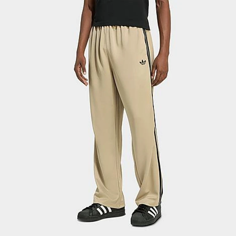 adidas Men's Originals adicolor Loose Track Pants in Stone Khaki/Black Size: Small