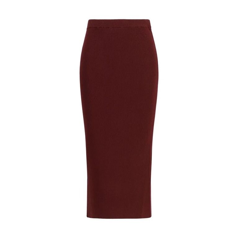 Max Mara Bordeaux Viscose Midi Skirt - Women