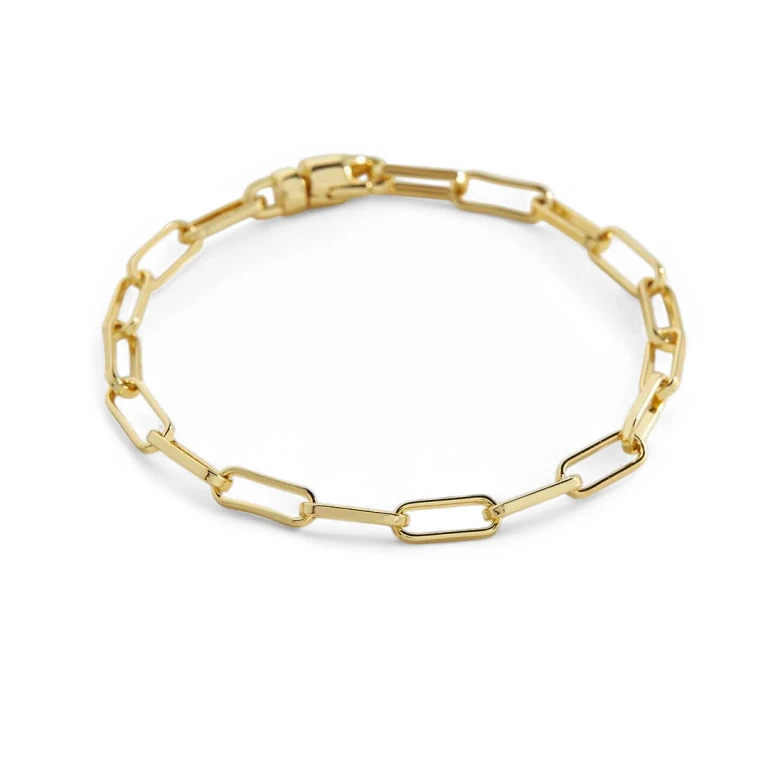 Open Link Paperclip Chain Bracelet