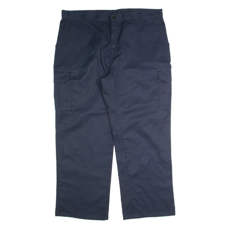 Workwear Mens Trousers Blue Regular Straight W42 L30