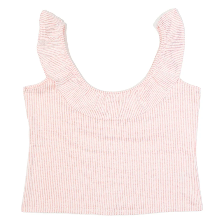 BODEN Womens Cropped Top Pink Sleeveless Striped UK 14