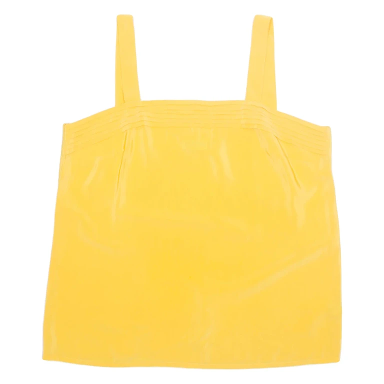 Womens Top Yellow Sleeveless UK 16