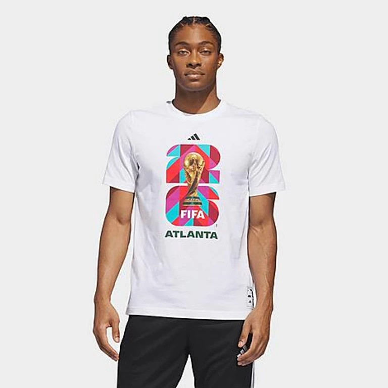 adidas Men's Soccer FIFA World Cup 26 Host City Atlanta Graphic T-Shirt in White Size: XS