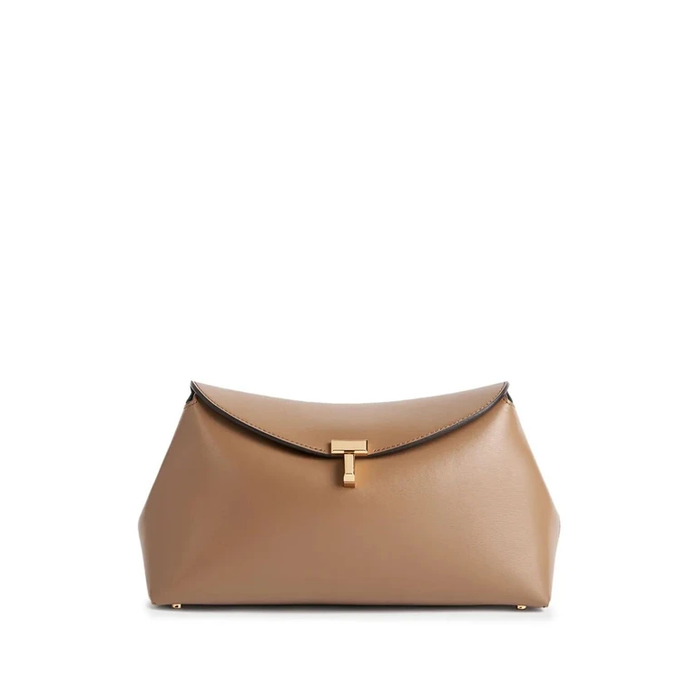 TOTEME Pochette Con Manico Oro "T-Lock"