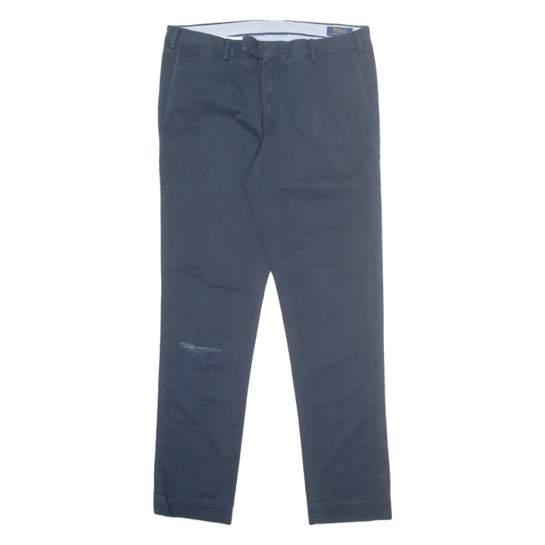 POLO RALPH LAUREN Chino Mens Trousers Blue Regular Straight W32 L32