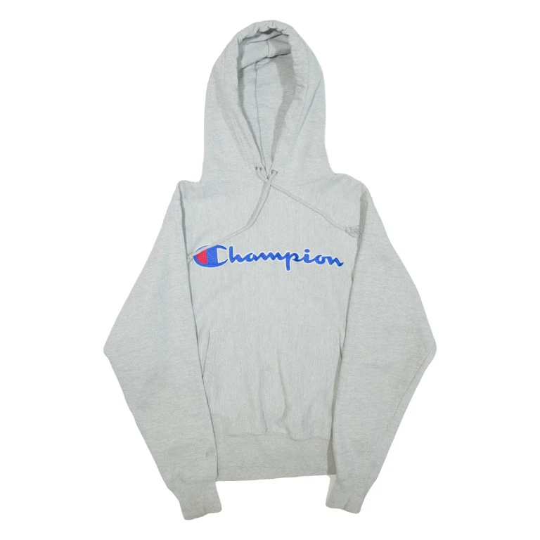 CHAMPION REVERSE WEAVE Mens Grey Hoodie S