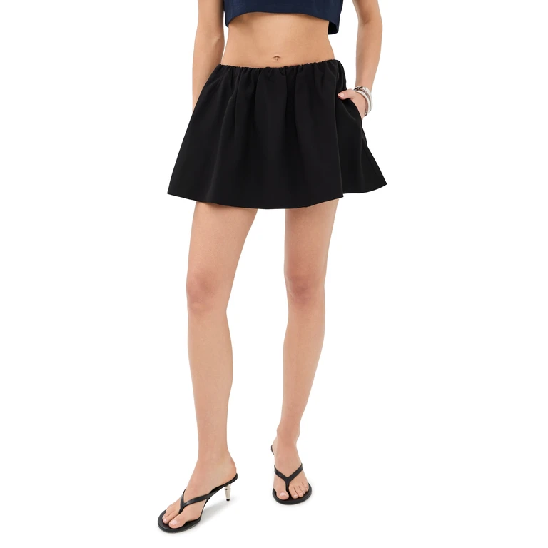 WARDROBE. NYC Ruched Mini Skirt Black XL