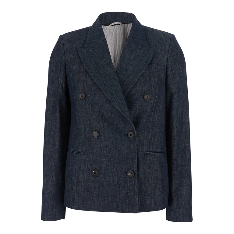 Brunello Cucinelli Veste En Jean - Bleu (MB1257427C001)
