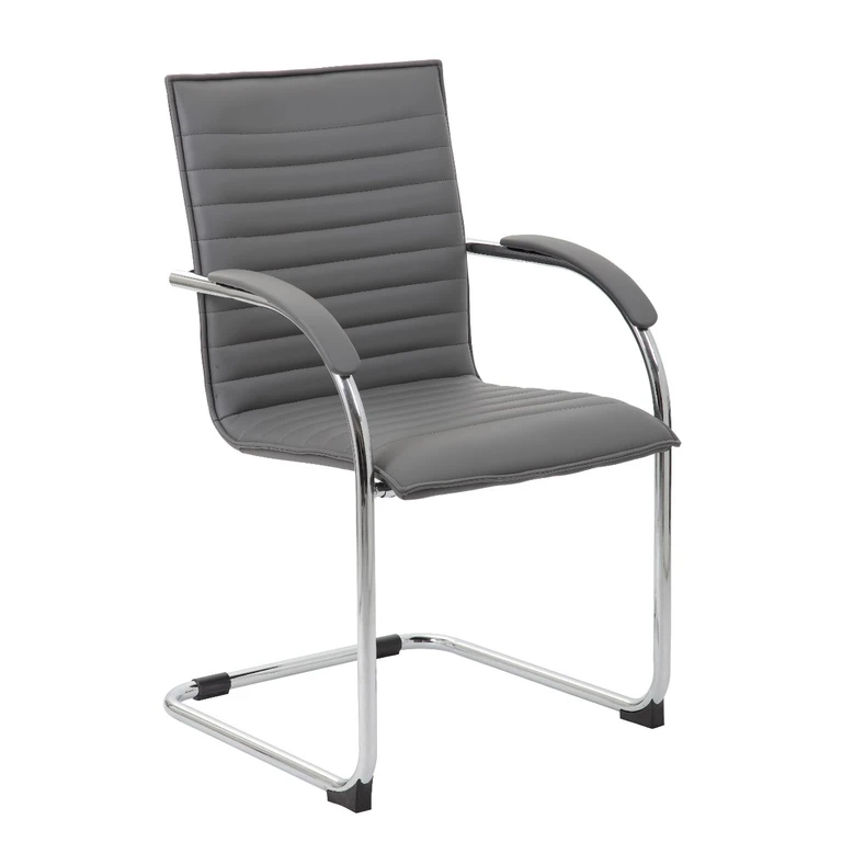 Boss 2 Pack Gray Vinyl Side Chairs