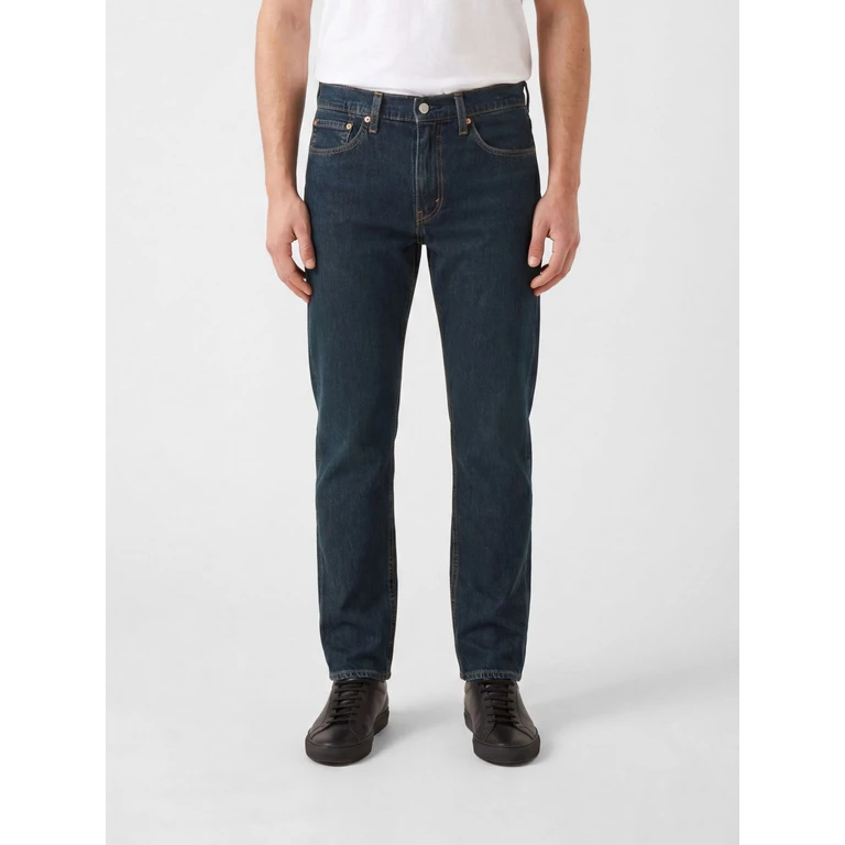 Tapered Fit Mid-Rise Stretch Cotton Denim Jeans (295071775)