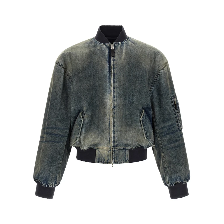Balenciaga Gray Polyester Bomber Clothing - Men