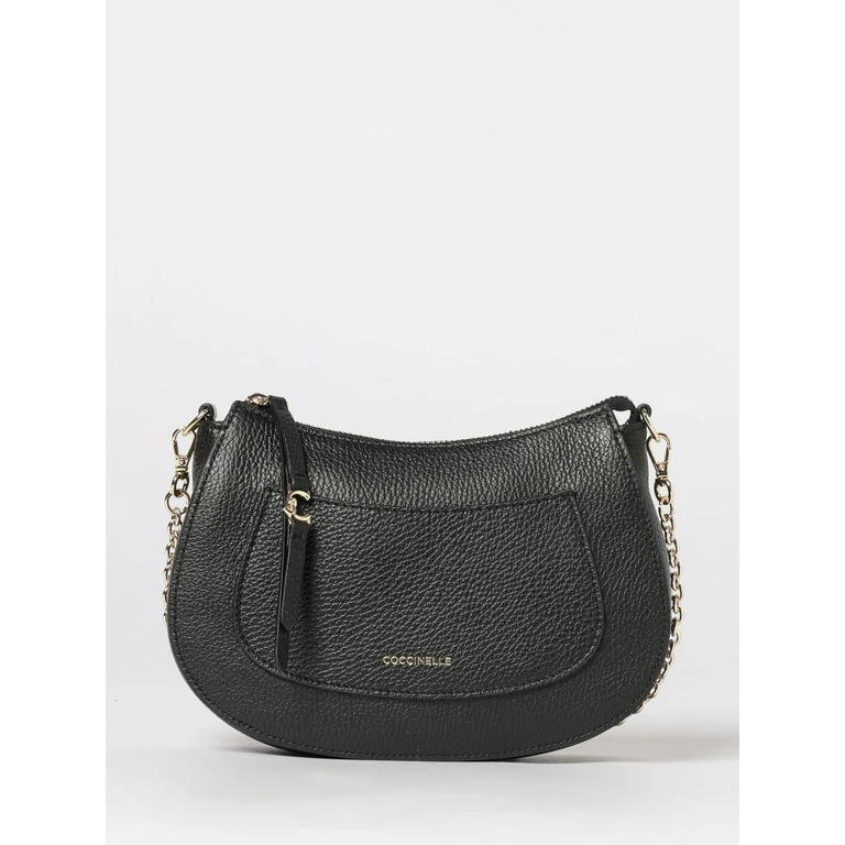 Aura Leather Shoulder Bag with Synthetic Pearls (E5UHG550101001)