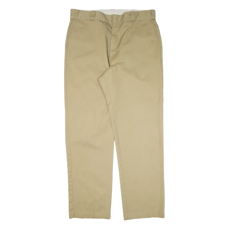 DICKIES Workwear Mens Trousers Beige Regular Straight W36 L32