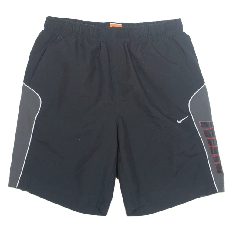 NIKE Mesh Lined Mens Swimming Shorts Black Relaxed M W28