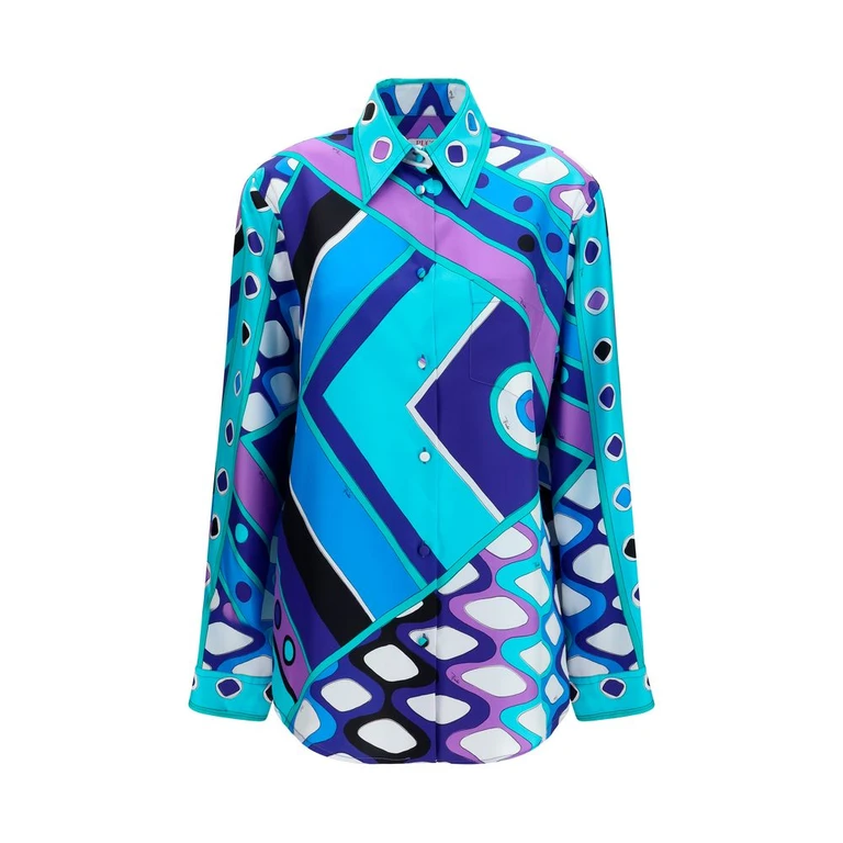 Emilio Pucci Blue Silk Shirt - Women