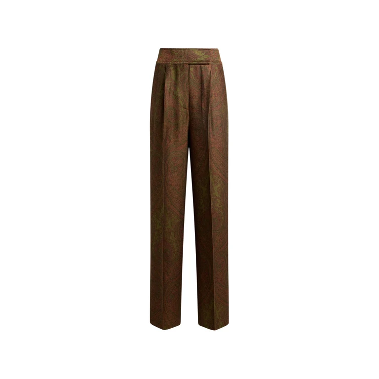 Wool-blend Jacquard Trousers With Paisley Motif