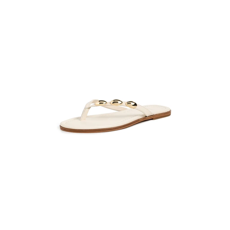 Dolce Vita Juny Thong Sandals Off White Leather 9.5