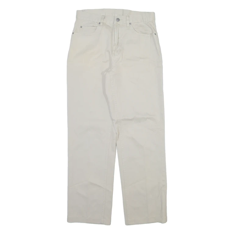 TEDDY'S Mens Trousers Beige Regular Straight W29 L30