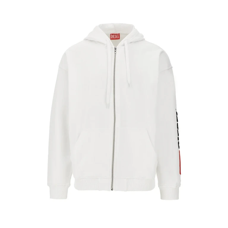 Denim Division 男士刺绣全拉链连帽衫