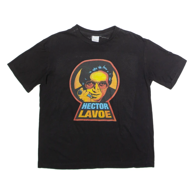 GILDAN Hector Lavoe Mens Band T-Shirt Black Crew Neck S
