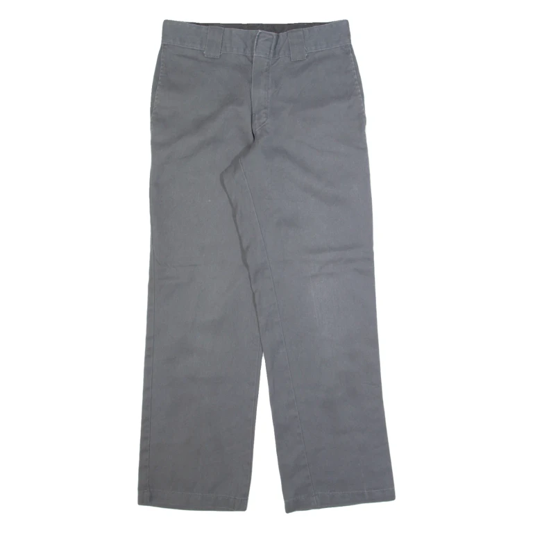 DICKIES Workwear Mens Trousers Grey Regular Straight W30 L29
