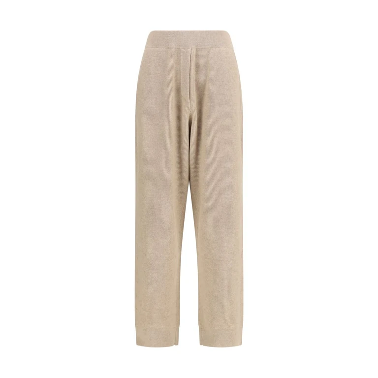Brunello Cucinelli Beige Cashmere Casual Pants - Women