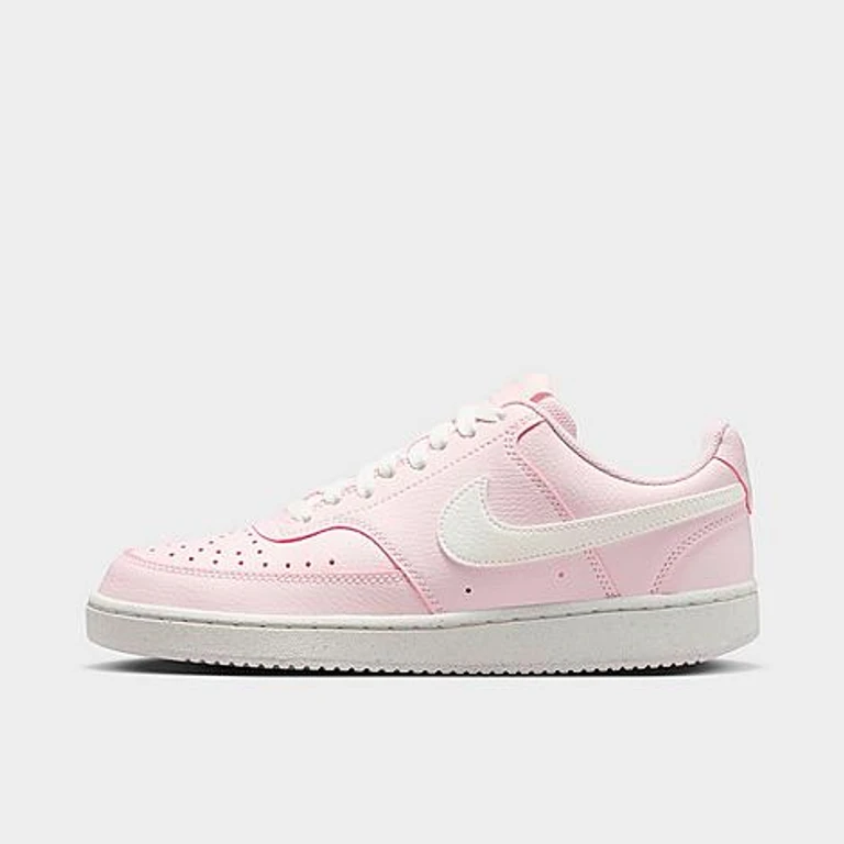 Nike Women's Court Vision Low Next Nature Casual Shoes in Pearl Pink/Sail Size: 5.0