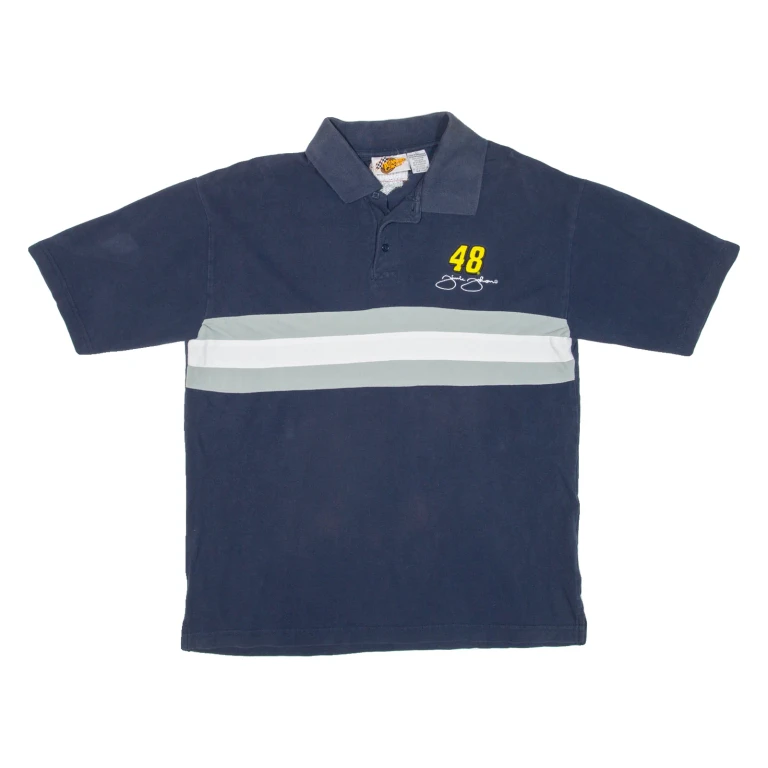 WINNERS CIRCLE Mens Polo Shirt Blue L