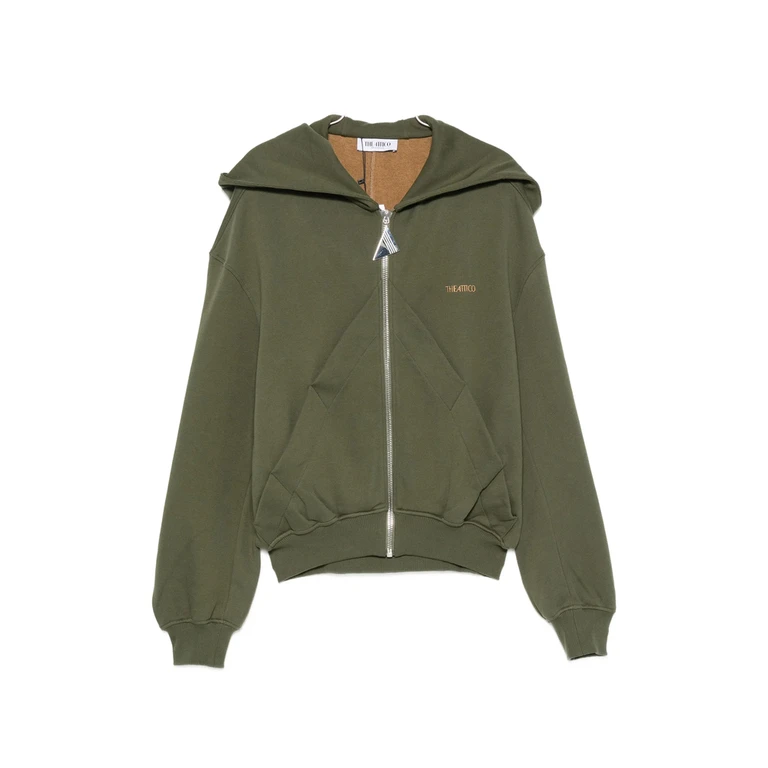 Logo-embroidered Zip-up Hoodie
