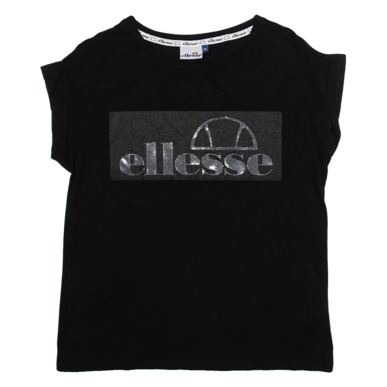 ELLESSE Womens T-Shirt Black XS