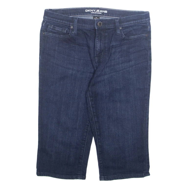 DKNY Mens Pedal Pushers Shorts Blue S W30