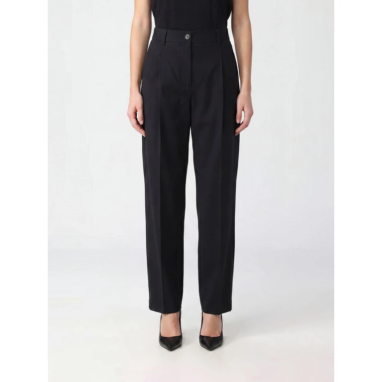High-Waisted Slim Fit Cotton Tailored Trousers (263WRB0417FB0490001)