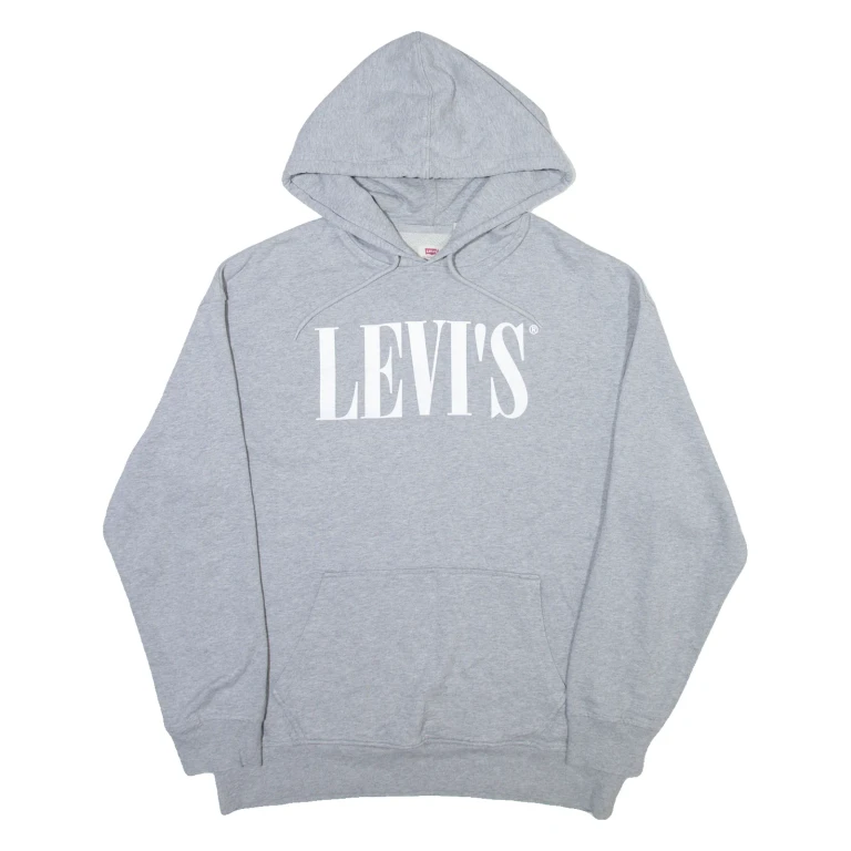 LEVI'S Mens Grey Hoodie Full Zip M