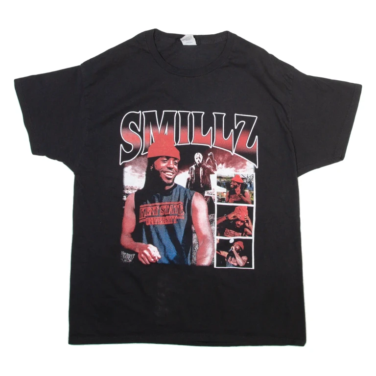 HANES Mens T-Shirt Black L