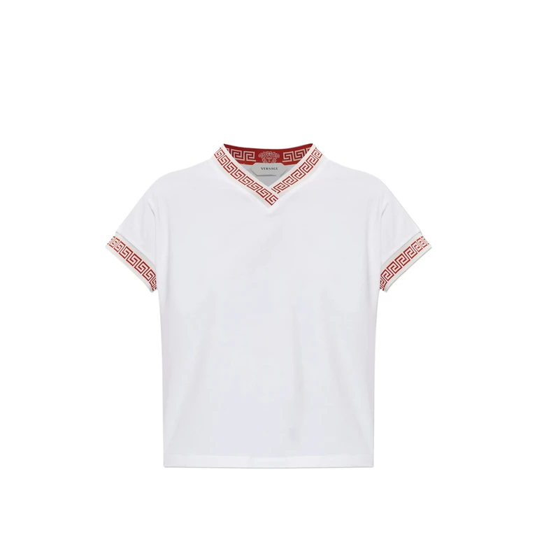 Versace Greca-trim V-neck T-shirt