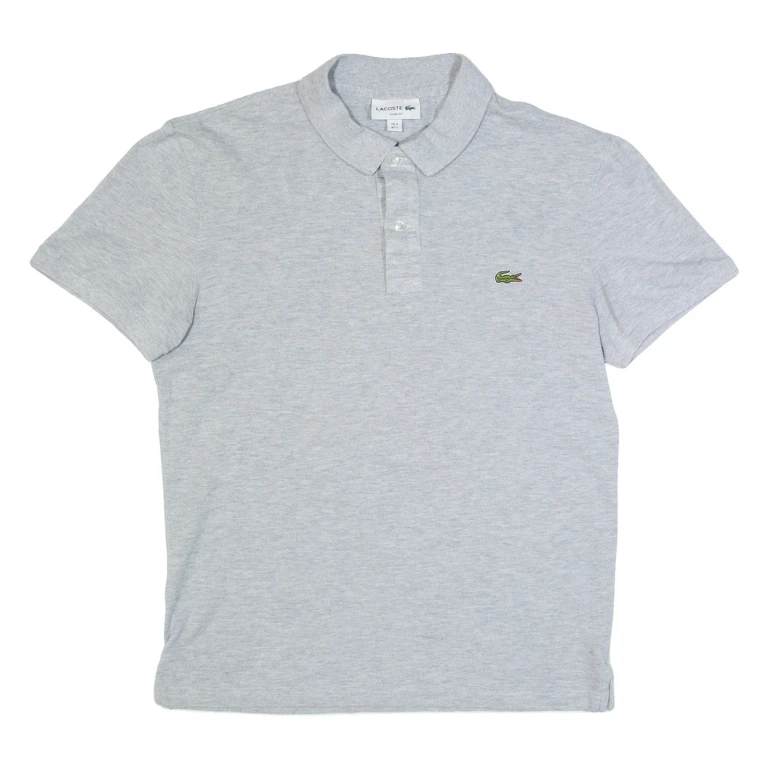 LACOSTE Mens Polo Shirt Grey S